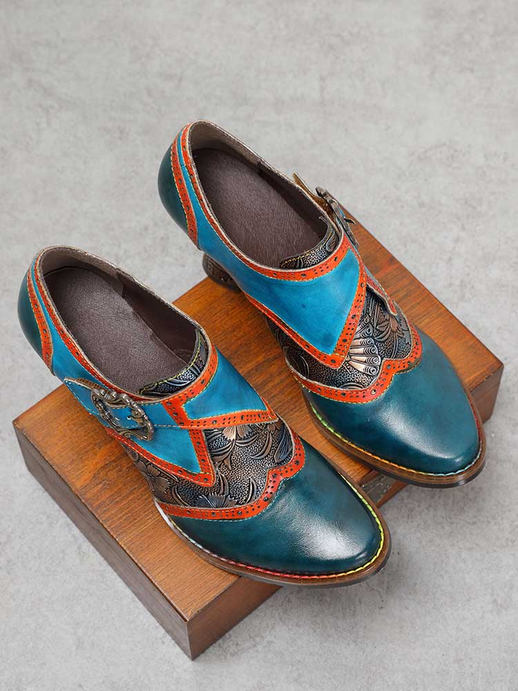 Kaisley Hand Embossed Leather Shoes