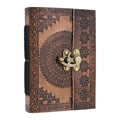 Leather Bound Travel Journal with Lock