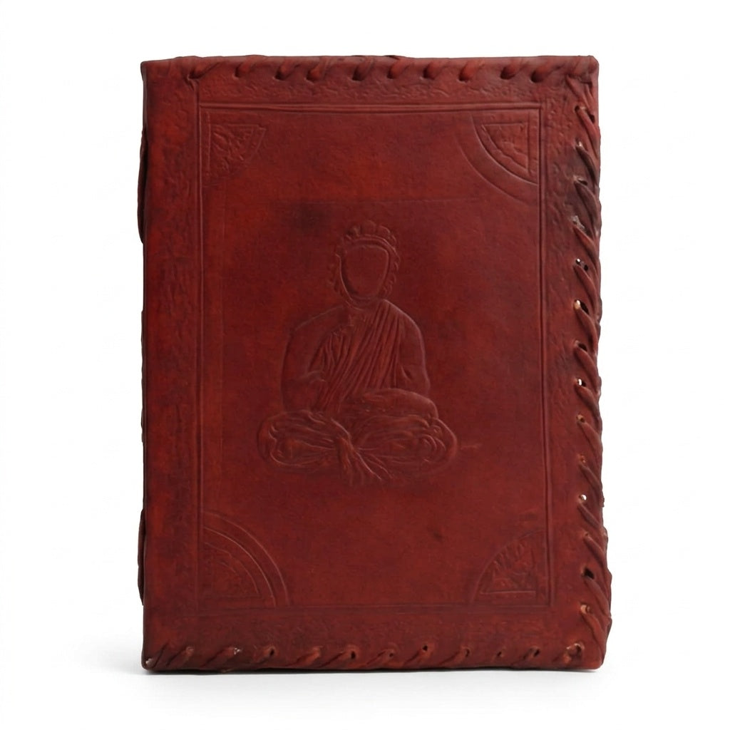 Buddha Embossed Leather Travel Diary
