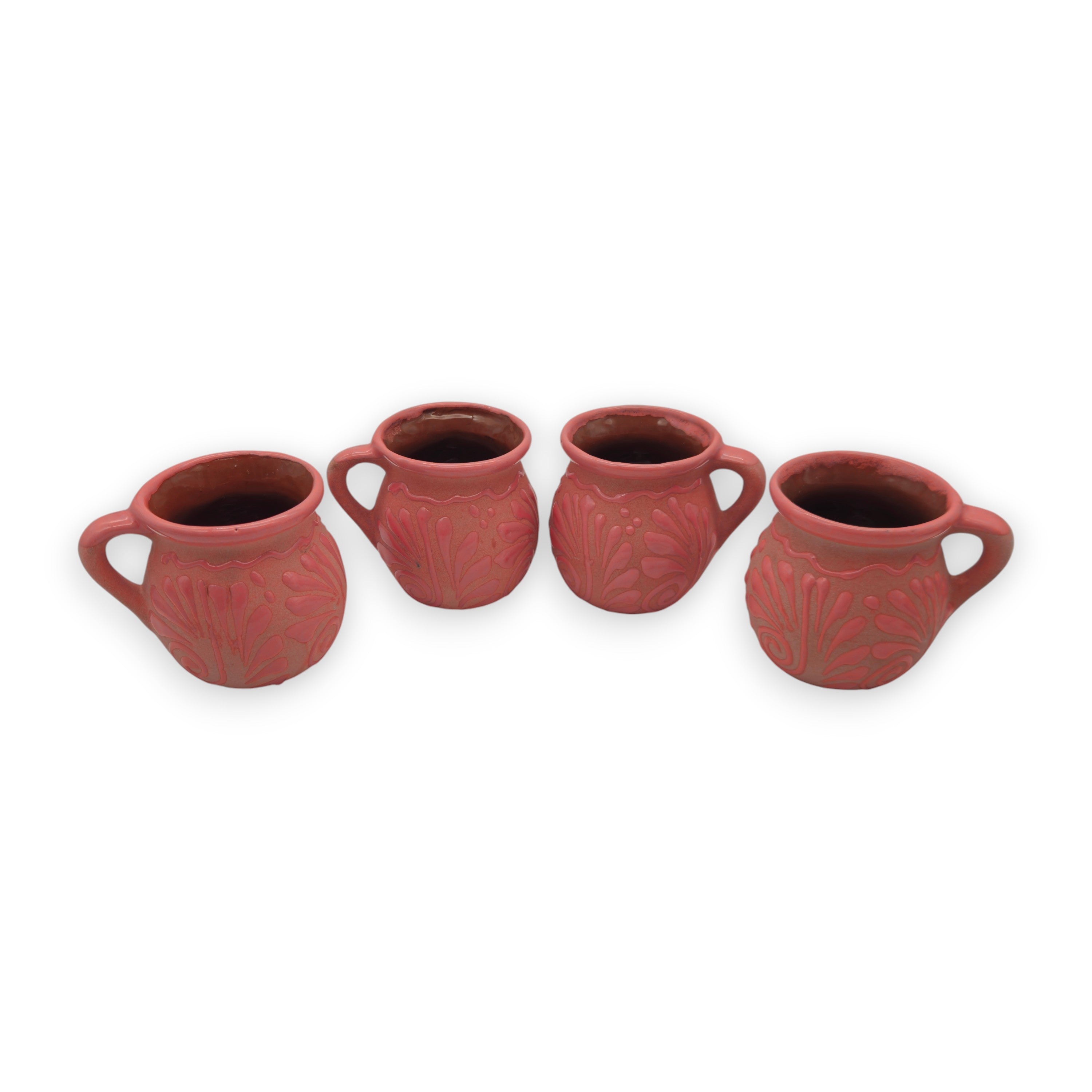 Pink Talavera Mug | Authentic Handmade Mexican Clay Jarrito