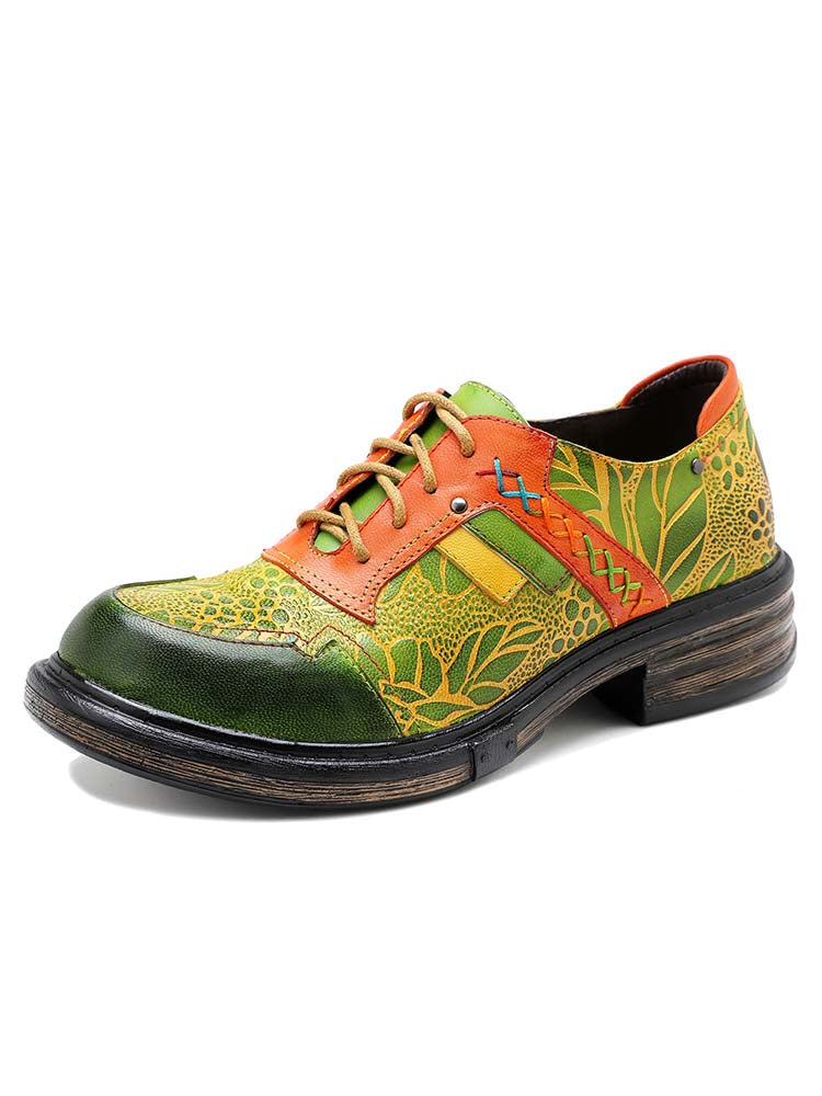 Hand-printed Flat Cozy Shoes