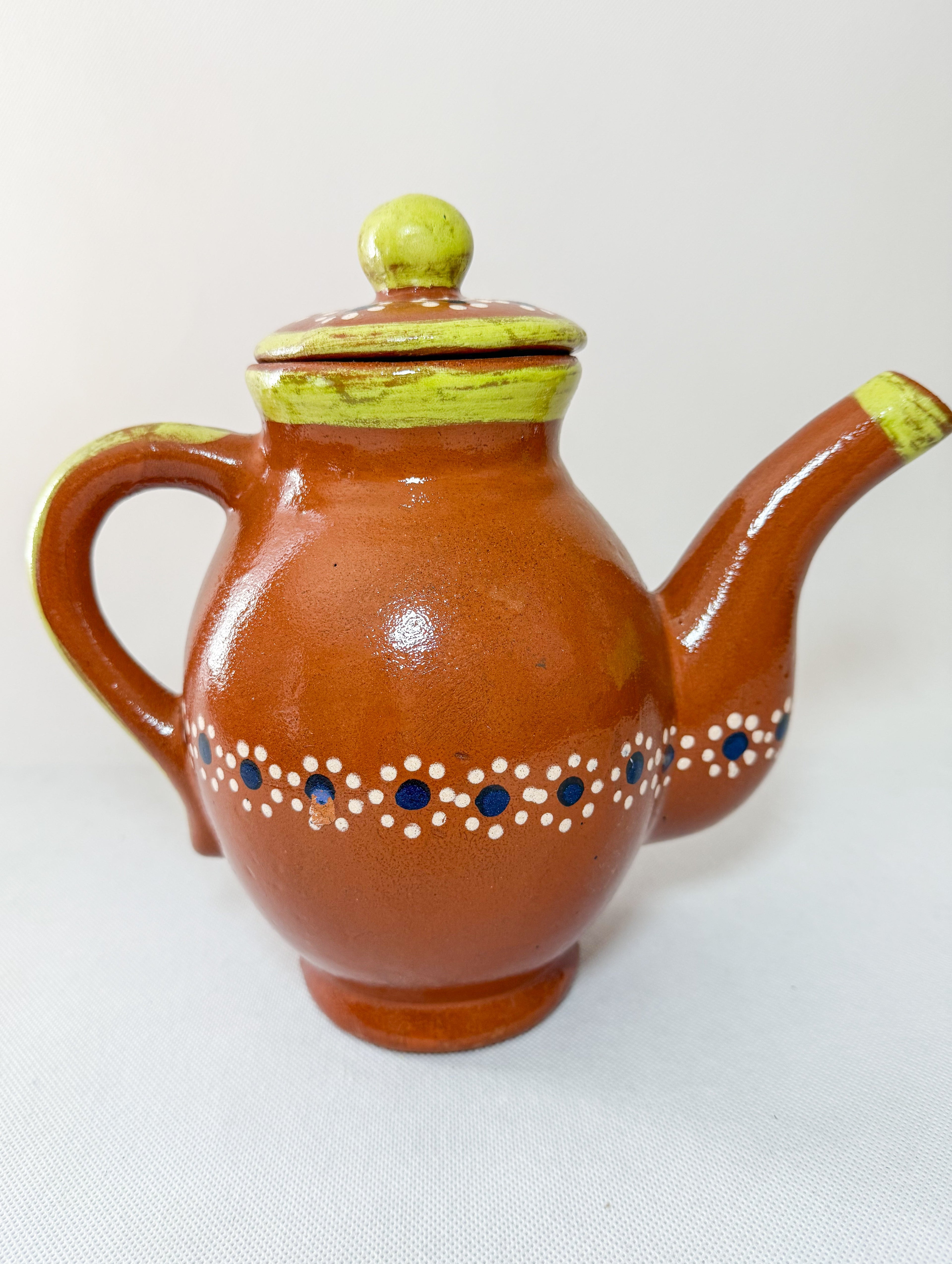 Traditional Mexican Tea Pot Set 16pc - Juego de Te Barro