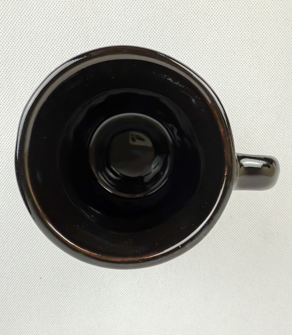 Mexican Talavera Style Mug Set Black - Jarritos Tazas Engobe Negro