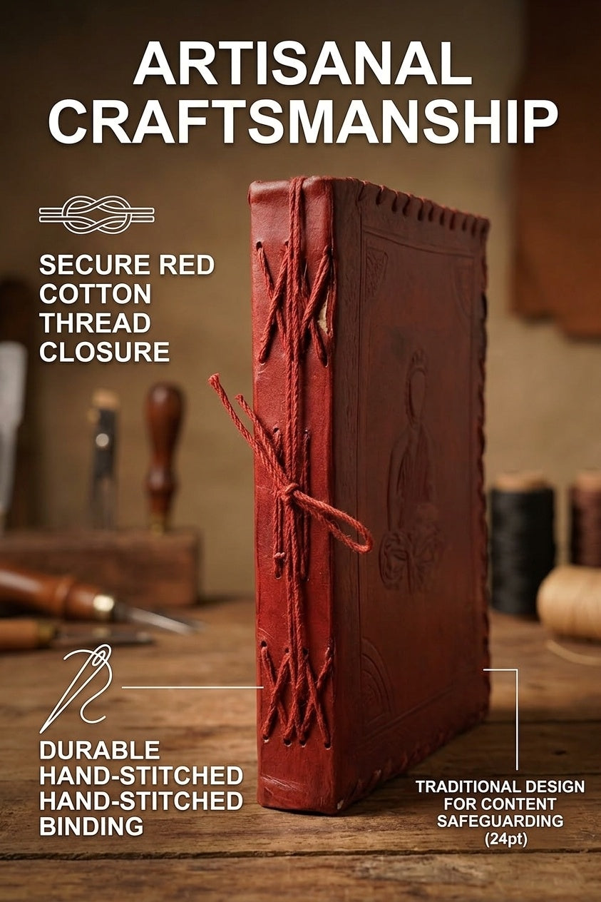 Buddha Embossed Leather Travel Diary