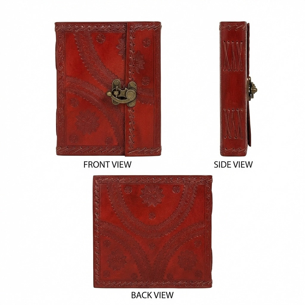Leather Travel Journal with Lock