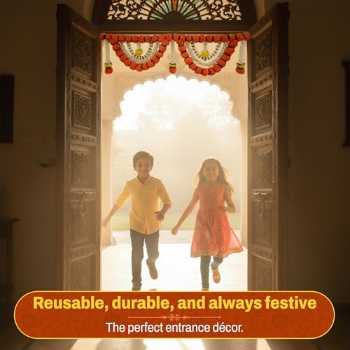 Marigold &amp; Pearl Door Toran