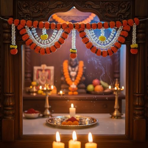 Marigold &amp; Pearl Door Toran
