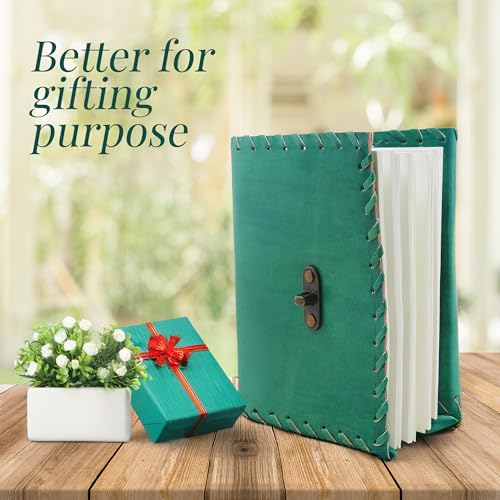 Emerald Leather Bound Travel Diary