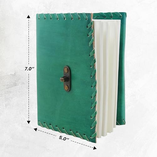 Emerald Leather Bound Travel Diary