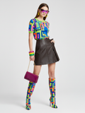 Vegan Leather Mini Pleat Skirt GREENWICH VILLAGE BYMANYC ® New York