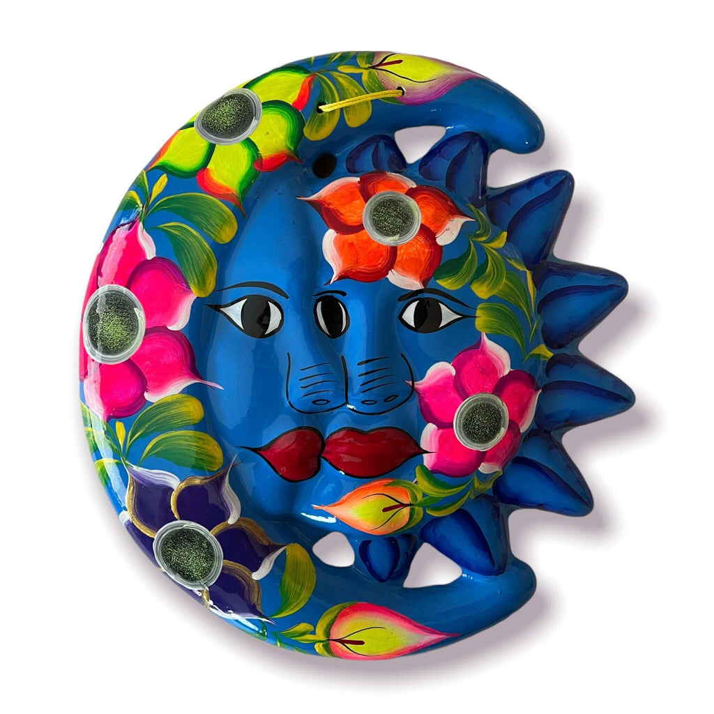 Handmade Guerrero Sun and Moon Eclipse Art | Mexican Pottery