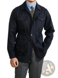 Men's Lyocell Blend Utility Safari Jacket with Flap Pockets