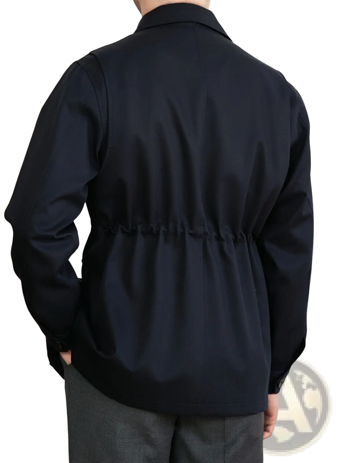 Men's Lyocell Blend Utility Safari Jacket with Flap Pockets
