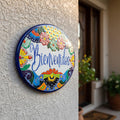 Talavera Bienvenidos Plaque | Hand-Painted Mexican Welcome Sign